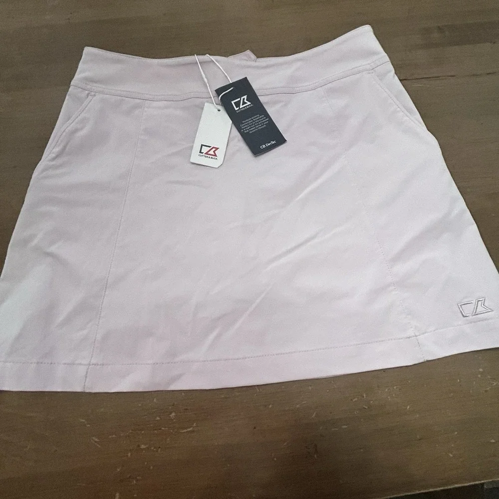 NWT Cutter & Buck CB Size S Skort DryTec Golf 50 UPF Pink Tennis Skirt Woman's - Picture 1 of 8
